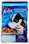 FELIX  Феликс для взрослых кошек аппетитные кусочки в желе Форель 85 гр