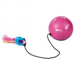 Игрушка для кошки "Мяч с мышкой на резинке" Trixie 4564