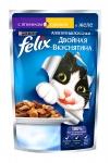FELIX  Феликс Двойная вкуснятина для взрослых кошек аппетитные кусочки в желе Ягненок и курица 85 гр