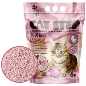 CAT STEP Tofu Lotus Наполнитель комкующийся для кошек с экстрактом лотоса 6 л (2,7 кг) ― Зоомагазин Острый Нюх - магазин товаров для животных