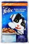 FELIX  Феликс для взрослых кошек аппетитные кусочки в желе Курица с томатами 85 гр