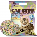 CAT STEP Tofu Tutti Frutti Наполнитель комкующийся для кошек с запахом лимонной карамели 12 л (5,4 кг) 