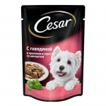 CESAR  Цезарь для взрослых собак Говядина и кролик со шпинатом 85 гр