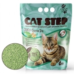 CAT STEP Tofu Green Tea Наполнитель комкующийся для кошек с экстрактом зелёного чая  6 л (2,7 кг)