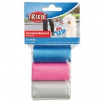 Сменные пакеты для уборки за собаками 3 рулона по 15 штук цветные Trixie 22845