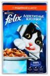 FELIX  Феликс для взрослых кошек аппетитные кусочки в желе Индейка 85 гр