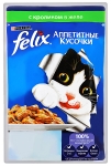 FELIX  Феликс для взрослых кошек аппетитные кусочки в желе Кролик 85 гр